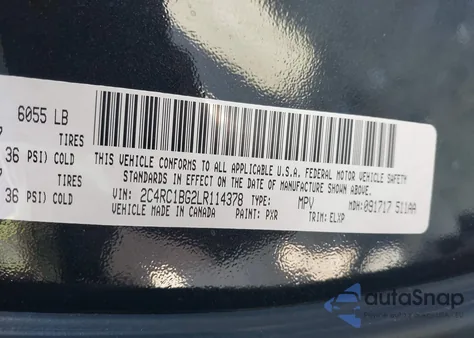 2020 Chrysler Pacifica Touring L from USA, damaged, VIN 2C4RC1BG2LR114378